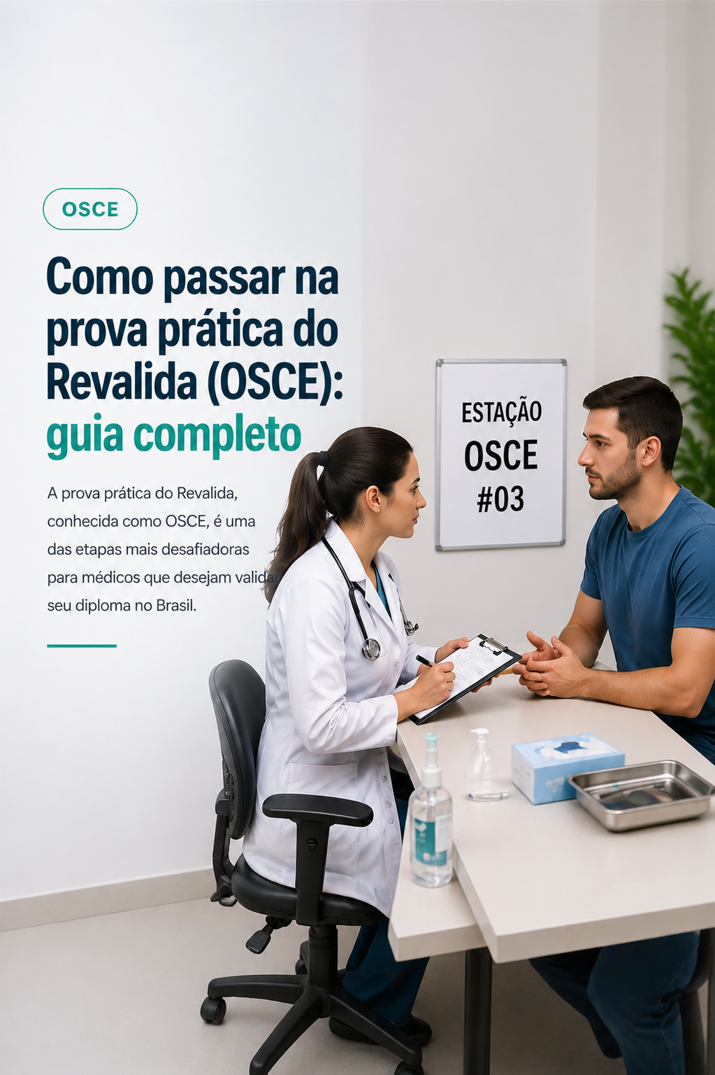 Ilustração de estudo médico para OSCE